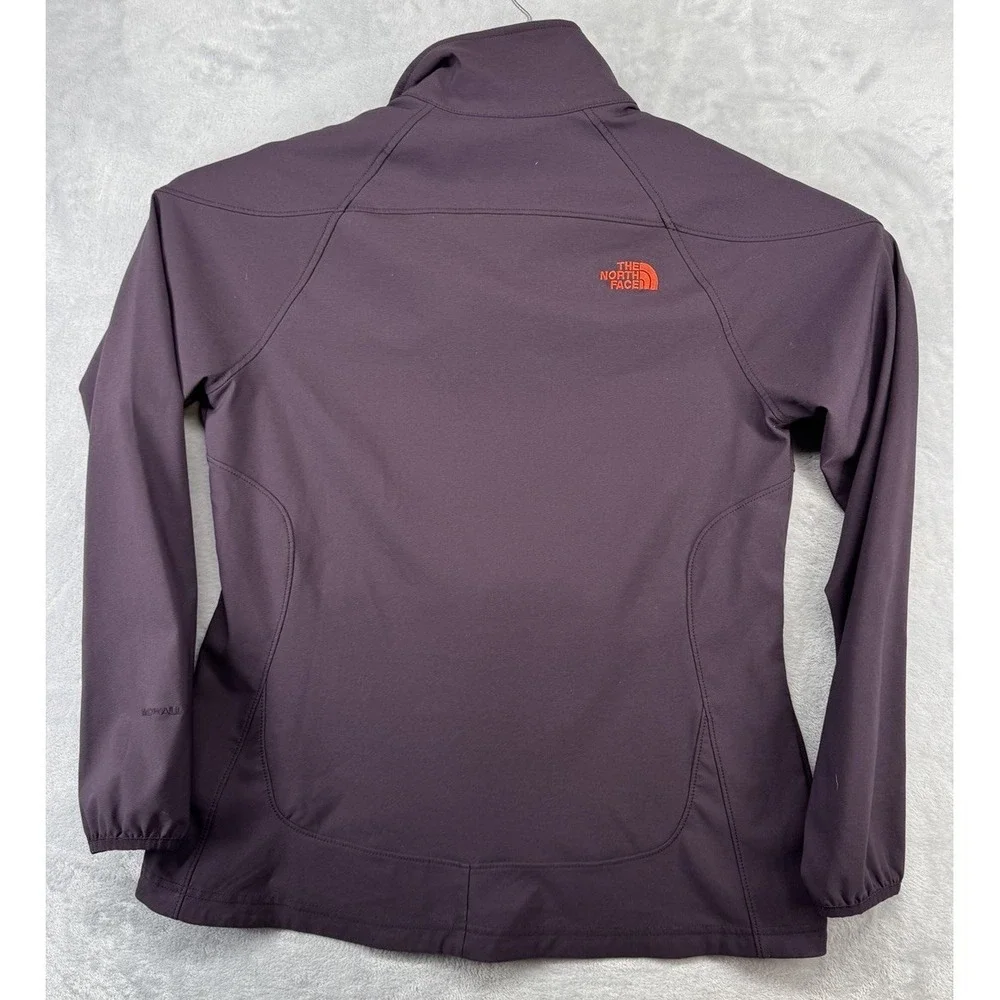 North Face Nimble Softshell Slim Fit Jacket Purple Full Zip Jacket TNF Women's L - Picture 2 of 5